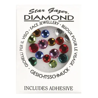 Stargazer Ansiktsdiamanter Flerfärgade