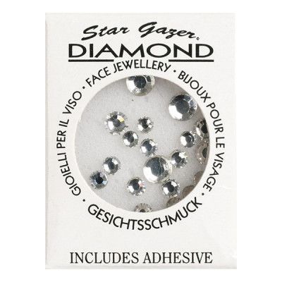 Stargazer Ansiktsdiamanter Silver