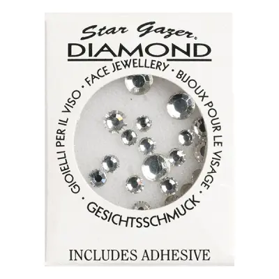 Stargazer Ansiktsdiamanter Silver