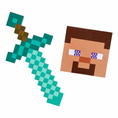 Minecraft Steve Mask&Svärd för Barn