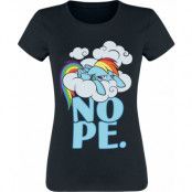 My Little Pony - Anime T-shirt - Rainbow Dash - NOPE - S XXL - för Dam - svart