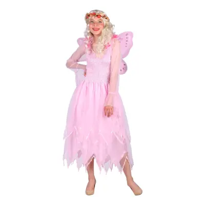 Älva Klänning Rosa Deluxe Maskeraddräkt - Large/X-Large