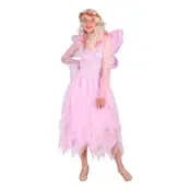 Älva Klänning Rosa Deluxe Maskeraddräkt - X-Large/XX-Large