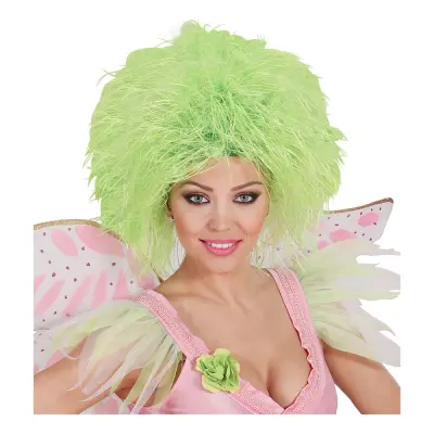 Älva Neongrön Peruk - One size