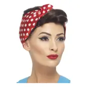 40-tals Brun Peruk med Hårband - One size