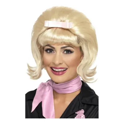50-tals Blond Peruk med Rosett