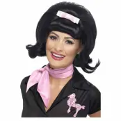 50- tals Peruk Bob  Mörkbrun