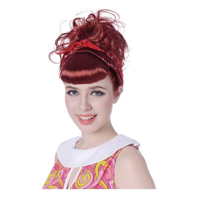 50-tals Rosie Röd Peruk