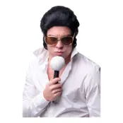 50-tals Stjärna Peruk Svart - One size