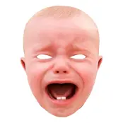 Gråtande Bebis Mask Stor