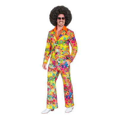 60-tals Flower Power Kostym Maskeraddräkt - X-Large