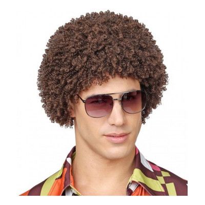 70-tals Disco Brun Peruk - One size