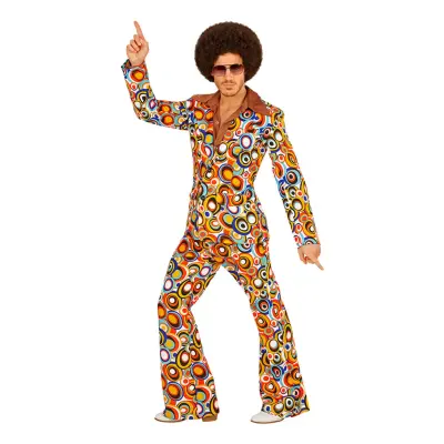 70-tals Herrkostym Disco Bubbles Maskeraddräkt - XX-Large