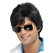 70-tals Svart Peruk - One size