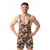 80-tals Aerobicsdräkt Maskeraddräkt - Large