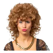 80-tals Brun Peruk Trasslig