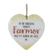 Dekorationshjärta Farmor