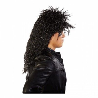 80-tals Kiss Svart Peruk - One size