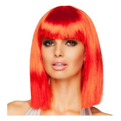 90-tals Dance Neonröd Peruk - One size