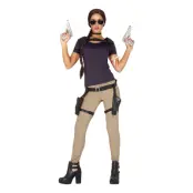 Actionhjältinna Maskeraddräkt - Small