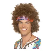 Afro med Pannband Peruk - One size