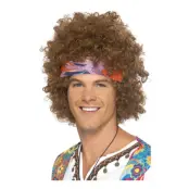 Afro med Pannband Peruk