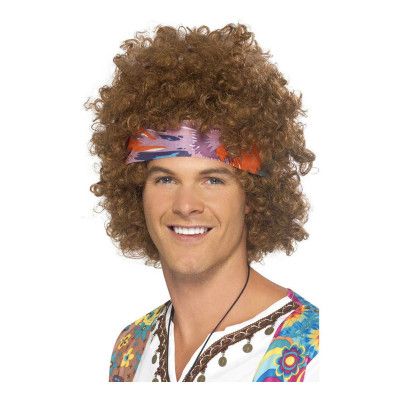 Afro med Pannband Peruk