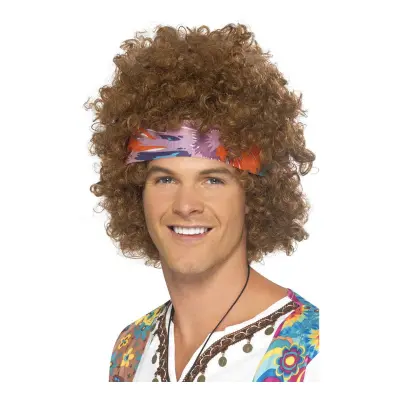 Afro med Pannband Peruk