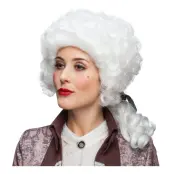 Barock Peruk Vit - One size