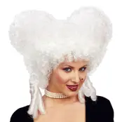 Barock Vit Peruk - One size