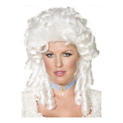 Barock Vit Peruk - One size