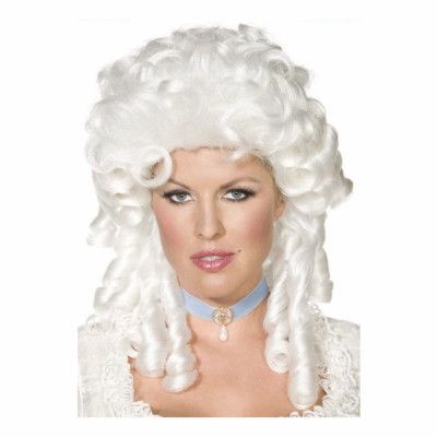 Barock Vit Peruk - One size