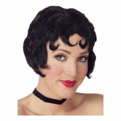 Be-Bop Svart Peruk