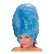 Beehive Blå Peruk - One size