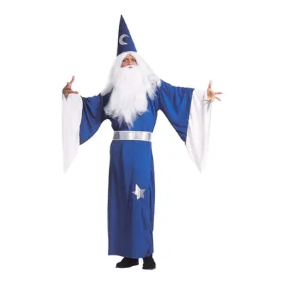 Blå Trollkarl Maskeraddräkt - X-Large