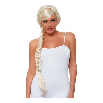 Blond Deluxe Peruk med Lång Fläta - One size