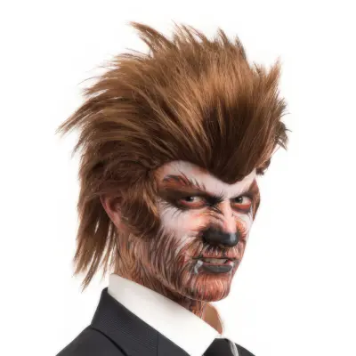 Brun Varulv Peruk - One size