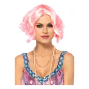 Curly Bob Rosa Deluxe Peruk - One size