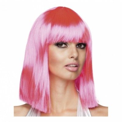 Dance Neon Rosa Peruk - One size