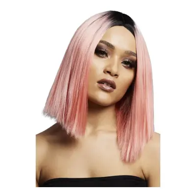 Kylie Korall Tvåtonad Peruk - One size