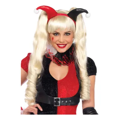 Docka Blond Deluxe Peruk med Avtagbara Tofsar - One size