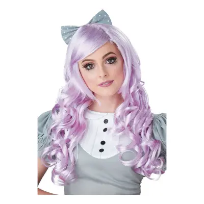 Docka Cosplay Lila Peruk - One size
