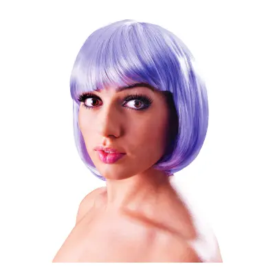 Elegant Lila Korthårsperuk