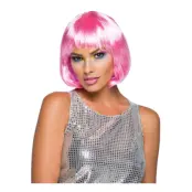 Elegant Rosa Korthårsperuk - One size