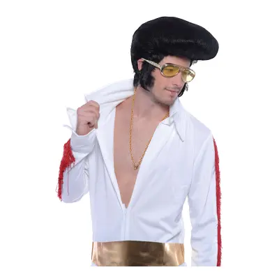 Elvisperuk med Stort Pannlock