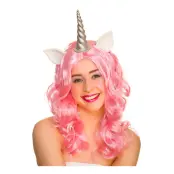 Enhörning Rosa Peruk - One size