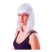 Flickperuk Vit - One size