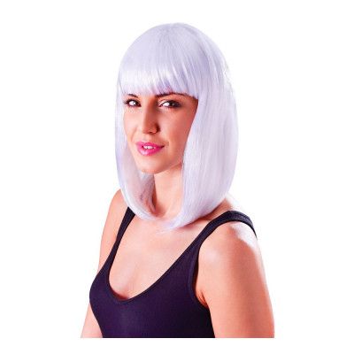 Flickperuk Vit - One size