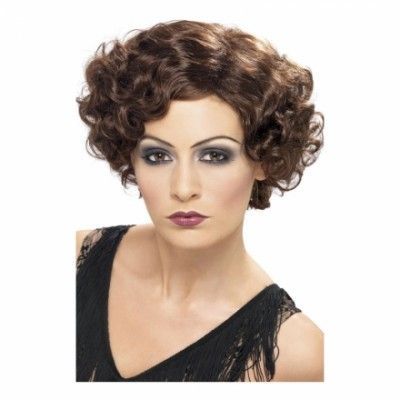 Flirty Flapper Brun Peruk - One size