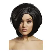 Savanna Kort Svart Deluxe Peruk - One size